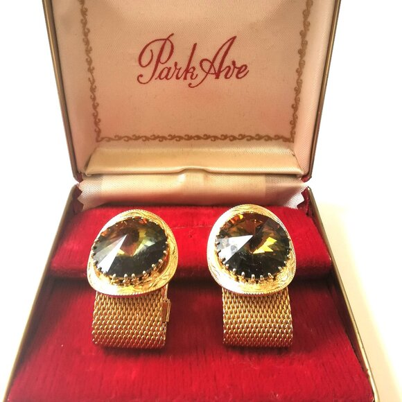 Pair of Cuff Links by Park Avenue in Original Box from the 60s Vintage - Picture 1 of 7